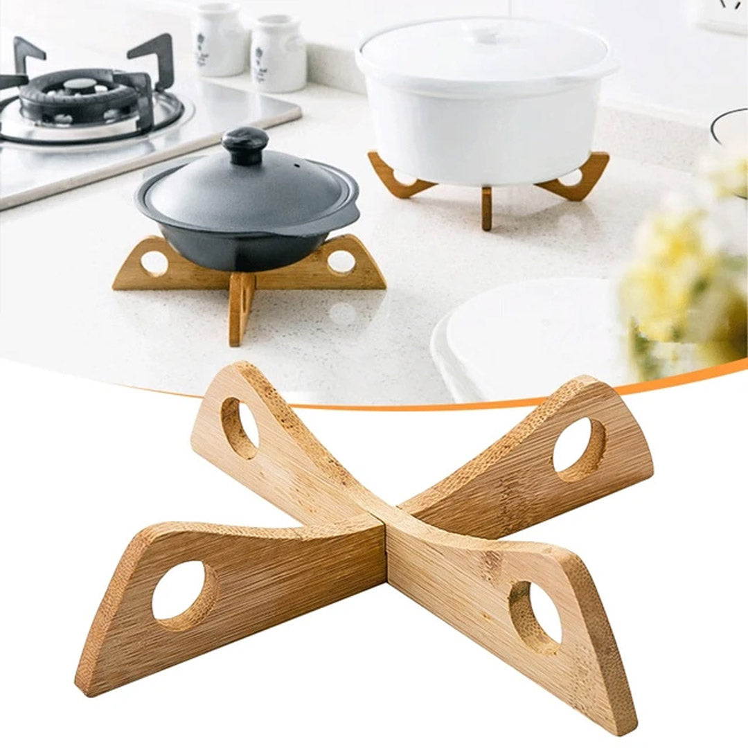 Bamboo Heat Resistant Pan Mats Removable Pot Mat Holder