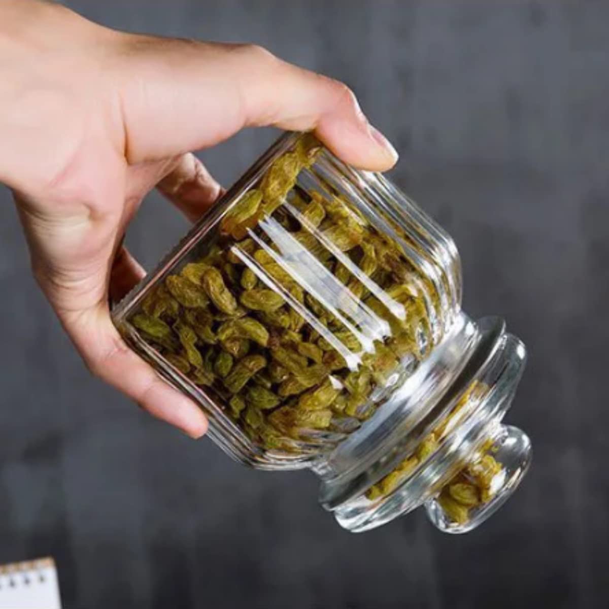 Glass Storage Jar 6 Inch with Seal Lock Lid