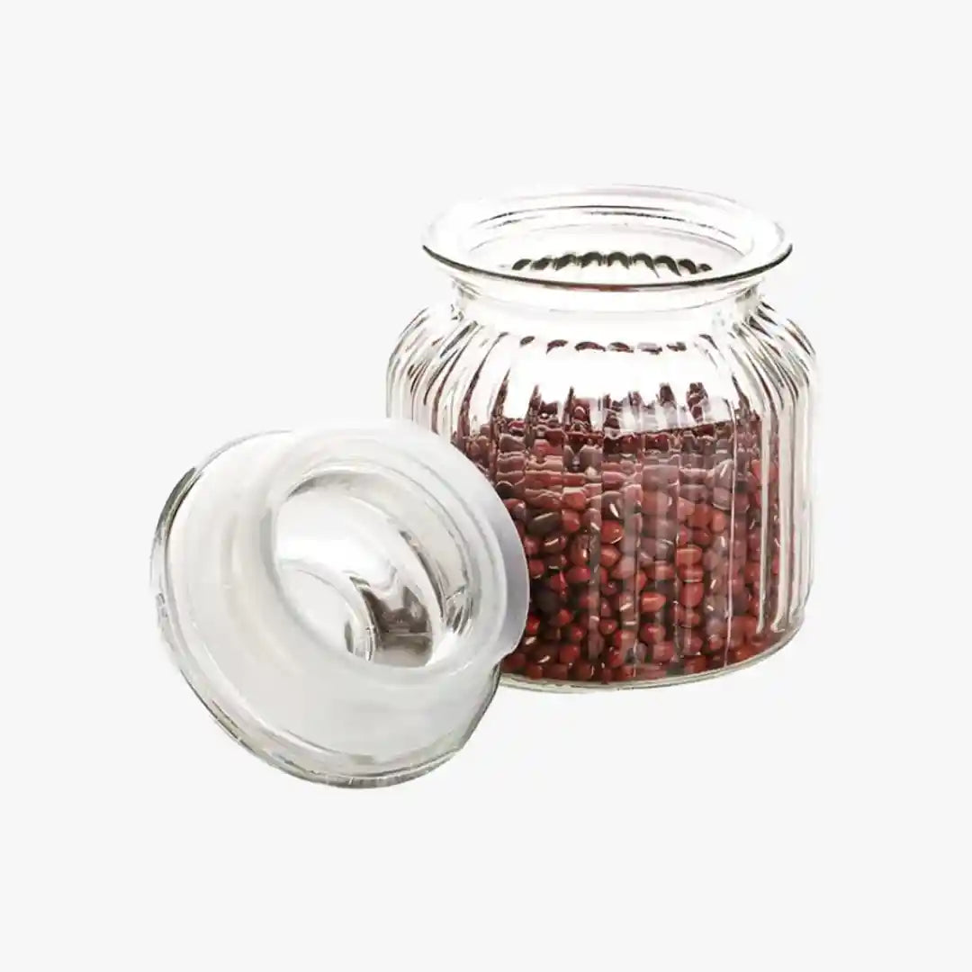 Glass Storage Jar 6 Inch with Seal Lock Lid