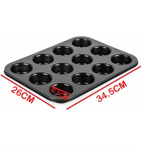 Muffin Pan & Backing Cup Cake Tray Non Stick 12 cups