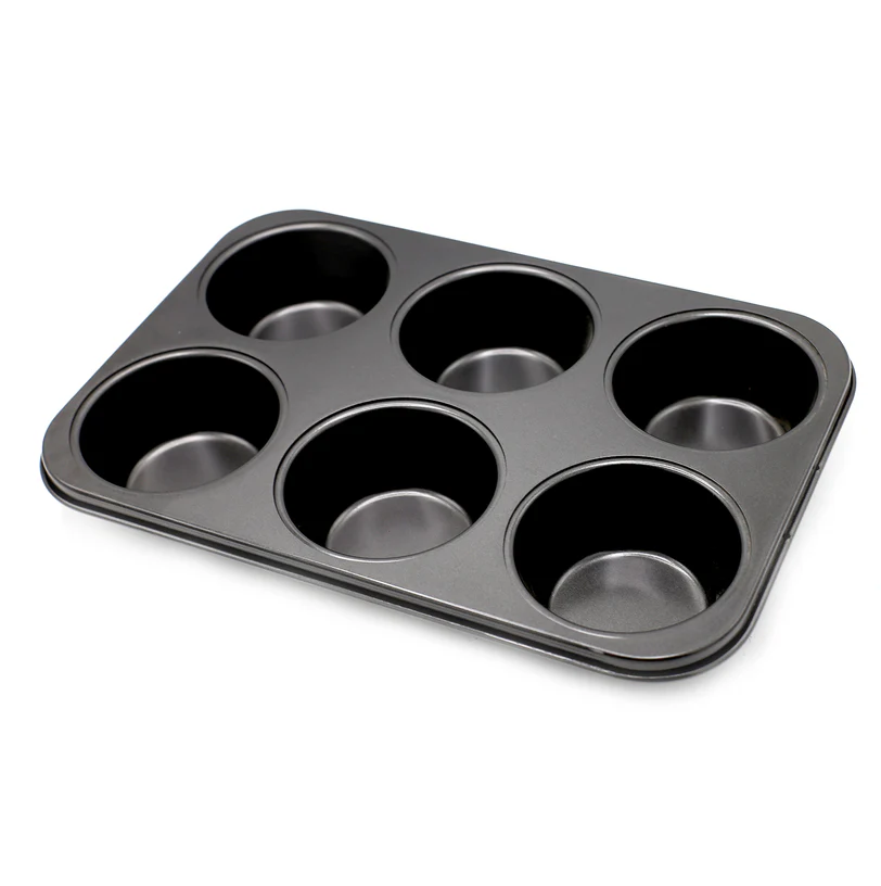 Muffin Pan & Backing Cup Cake Tray Non Stick 6 cups