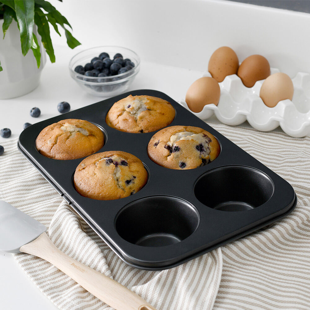 Muffin Pan & Backing Cup Cake Tray Non Stick 6 cups
