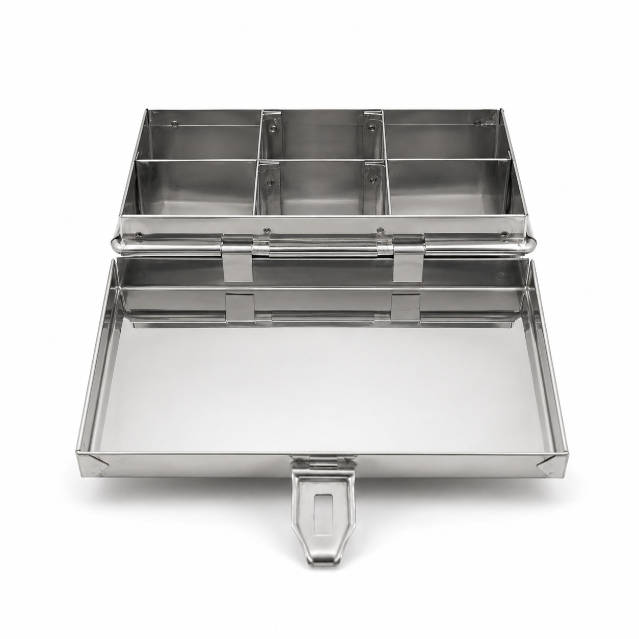 Steel Masala Box (Spice Storage Box) with 6 Compartments