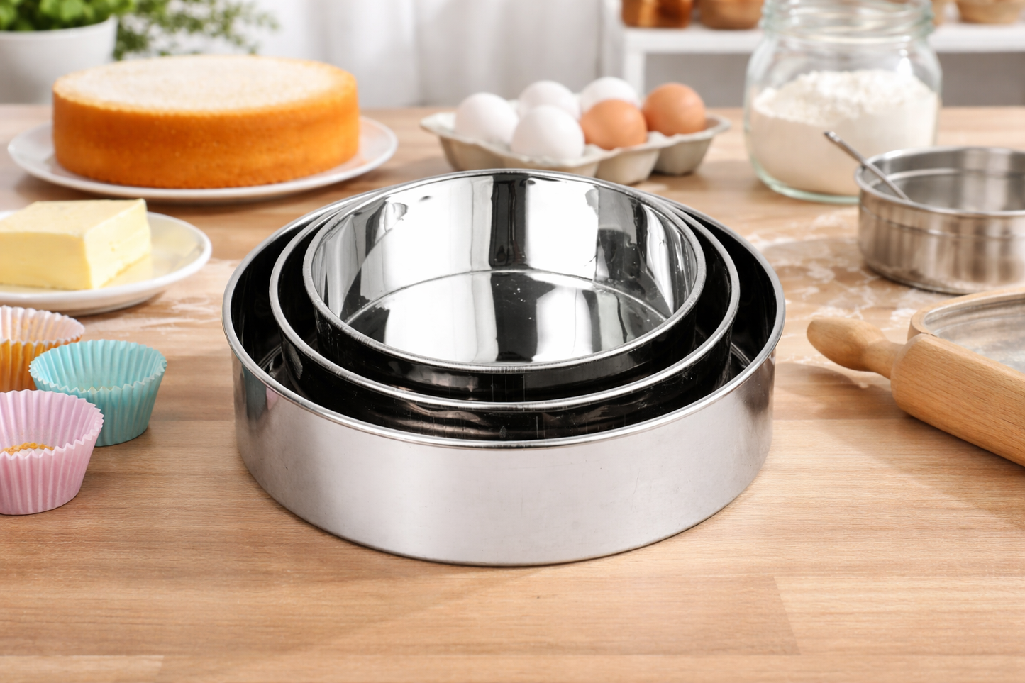 Cake Pan Round Shape Cake Mold Pan 3 Piece set