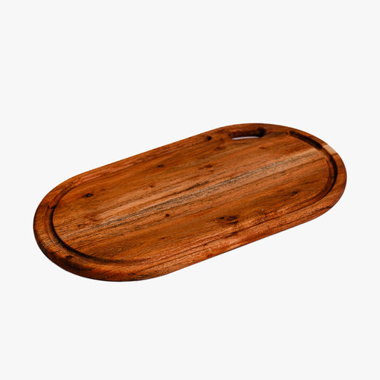 Acacia Oblong Face-Grain Cutting Board – 17” x 9”