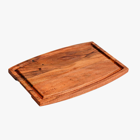 Acacia Parabola Face-Grain Cutting Board – 14” x 10”