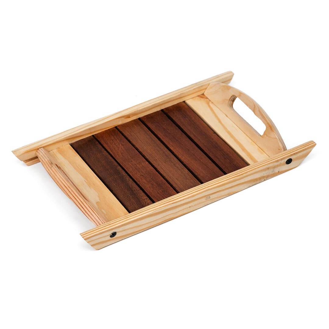 High Quality Classic Stripes Wooden Serving Tray