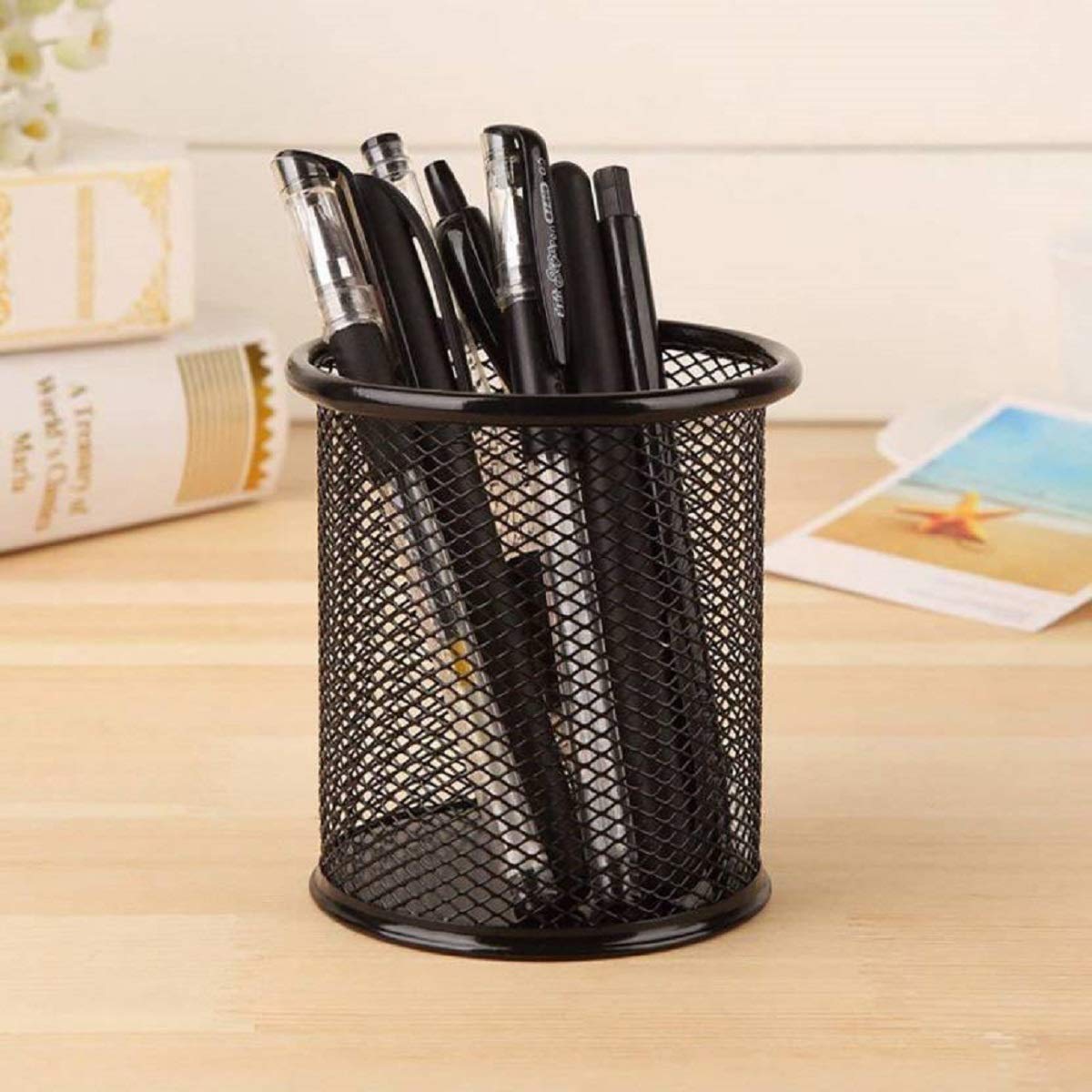 Metal Mesh Pen Holder