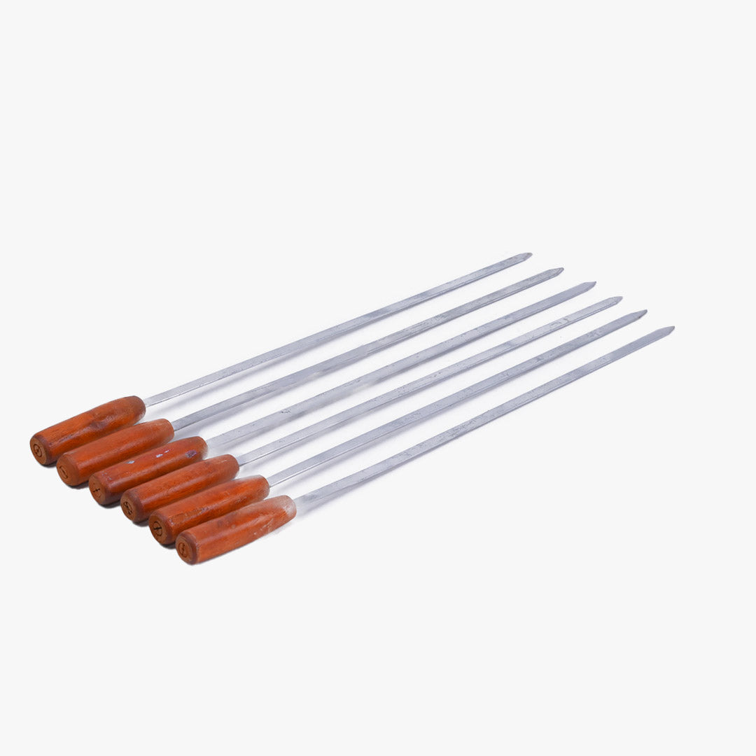 BBQ Skewers | BBQ Stick | Wood handle 6 piece set