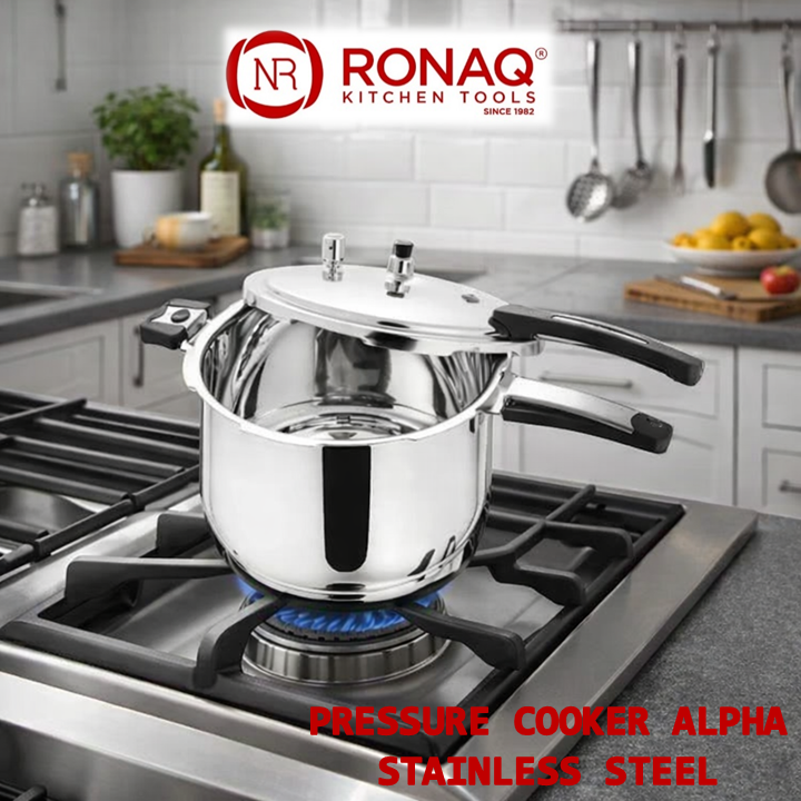 Cooker Double Bottom Heavy weight Alpha stainless steel