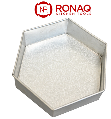 CAKE MOLD HEXAGON SHAPE ALUZINC MATERIAL