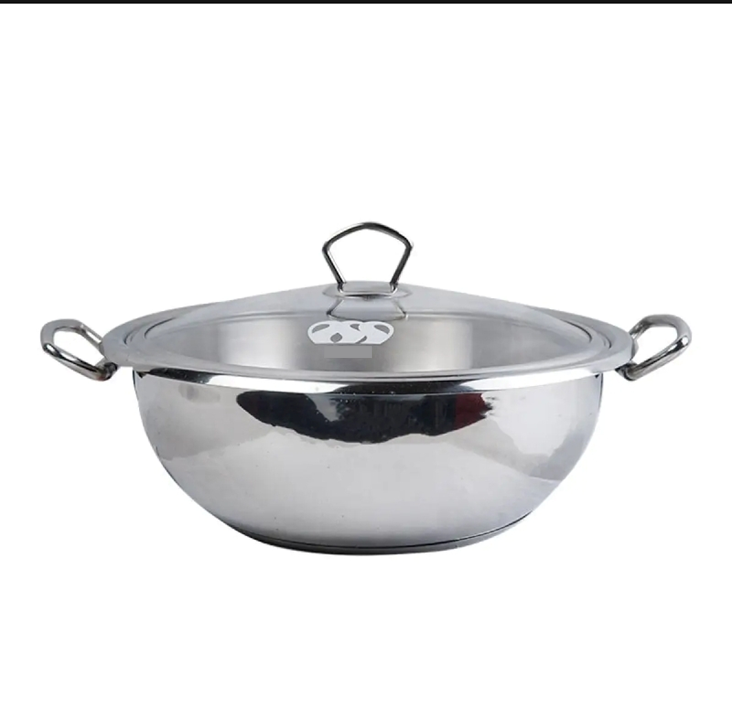 Alpha Double Bottom Stainless Steel Karahi Cooking Wok