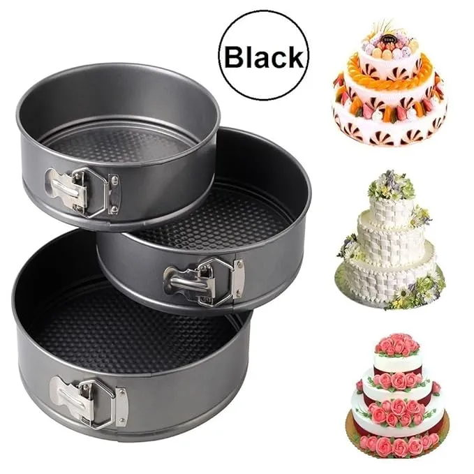 3-Piece Non-Stick Springform Cake Pan Set
