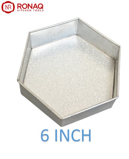 CAKE MOLD HEXAGON SHAPE ALUZINC MATERIAL