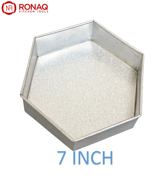 CAKE MOLD HEXAGON SHAPE ALUZINC MATERIAL
