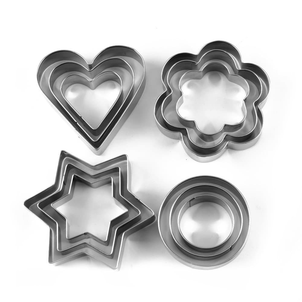 12pcs/Set Stainless Steel Cookie Cutter ( 4 Shapes)