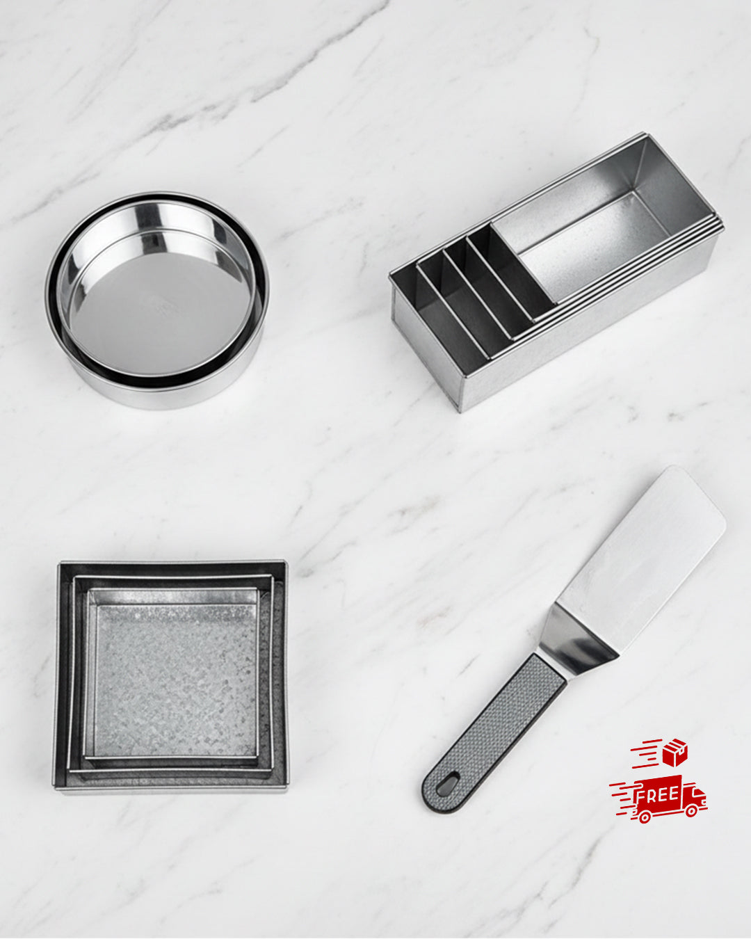 Everyday Home Baking Set – 3 Pans & Cake Lifter