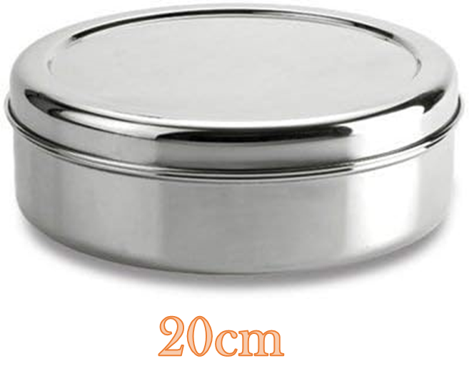 Premium Stainless steel spice box with Steel lid