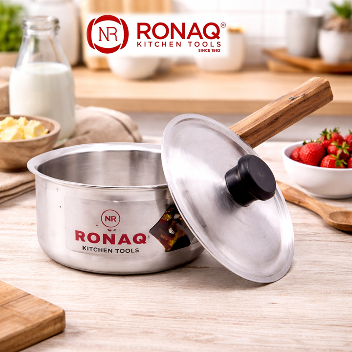 Metal Finish Sauce Pan – Durable & Stylish Aluminum Cookware