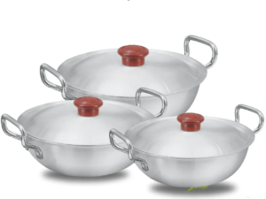 Baby Wok with Lids Set – Pack of 6 Aluminum Woks