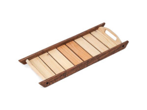 High Quality Long Stripes Wooden Serving Tray