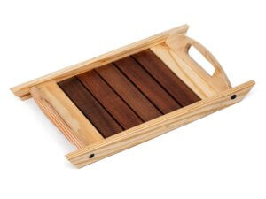 High Quality Classic Stripes Wooden Serving Tray