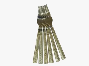 Gold Plated Stainless Steel Fork 6 Piece Set