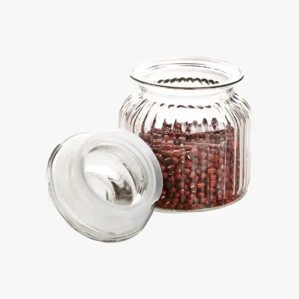 Glass Storage Jar 6 Inch with Seal Lock Lid
