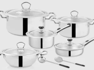 Alpha Stainless Steel 12-Piece Double Bottom Cookware Gift Set