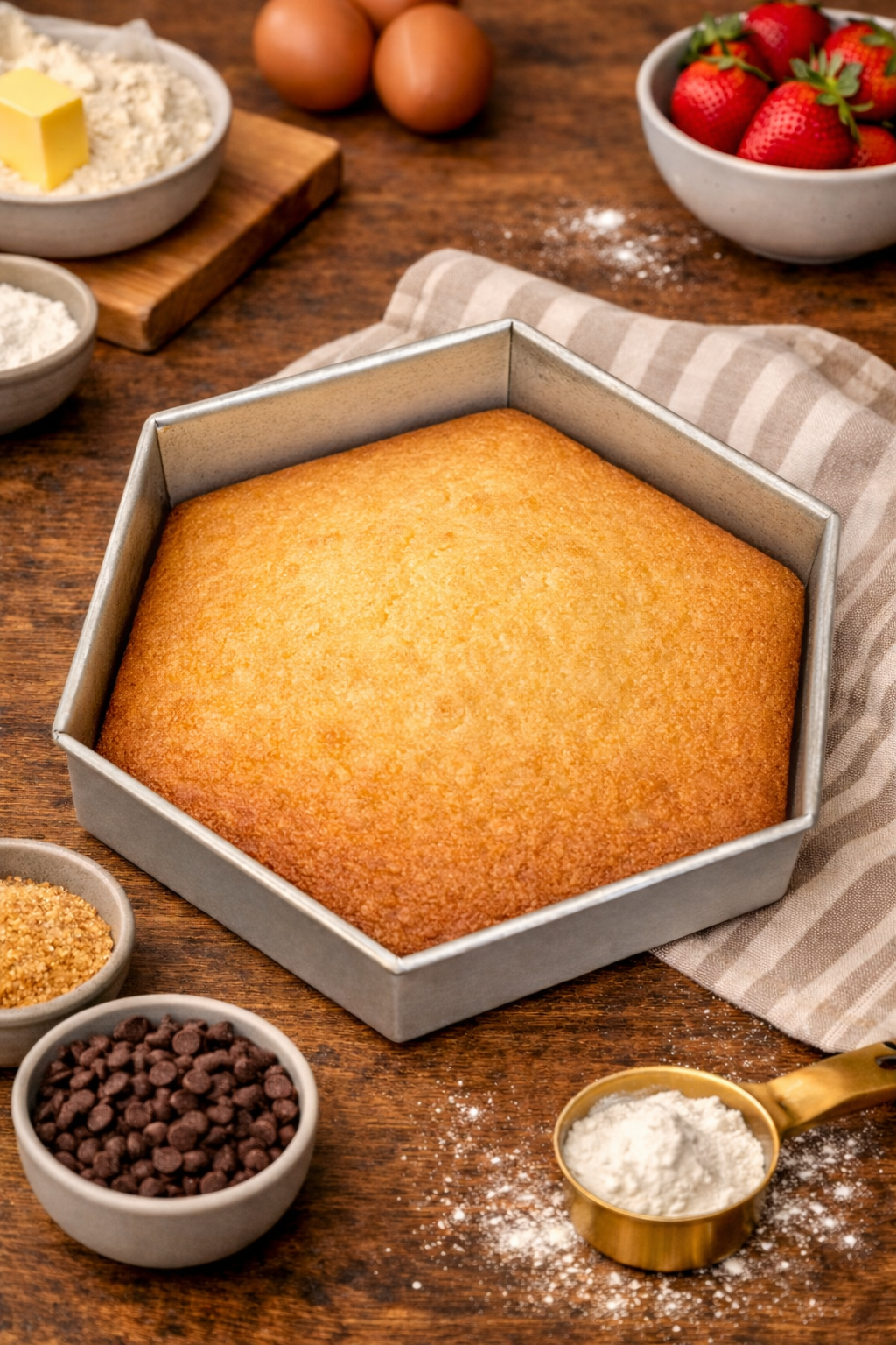 CAKE MOLD HEXAGON SHAPE ALUZINC MATERIAL - Image 2